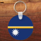 Nauru vlag sleutelhanger (Voorkant)