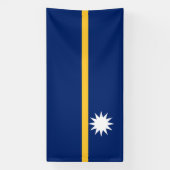 Nauru vlag spandoek (Verticaal)