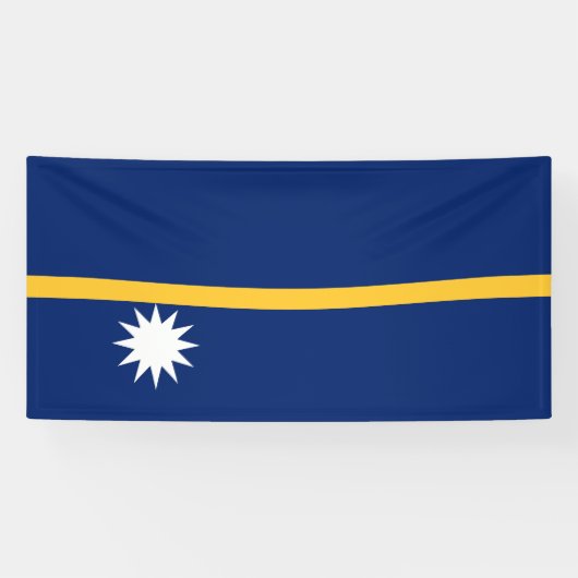 Nauru vlag spandoek (Horizontaal)
