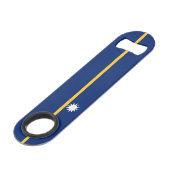 Nauru vlag speed flessenopener (Voorkant Gekanteld)