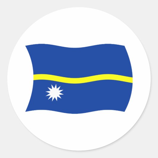 Nauru Vlag Sticker (Voorkant)