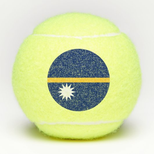 Nauru vlag tennisballen (Voorkant)