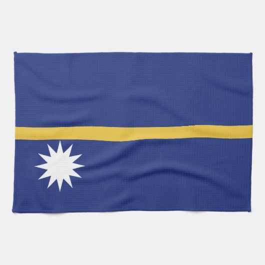 Nauru vlag theedoek (Horizontaal)
