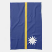 Nauru vlag theedoek (Verticaal)