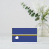 Nauru vlag visitekaartje (Staand voorkant)