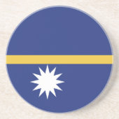 Nauru vlag zandsteen onderzetter (Voorkant)