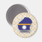Nauru Vlaggenkaart 2.0 Magneet (Voorkant / Achterkant)