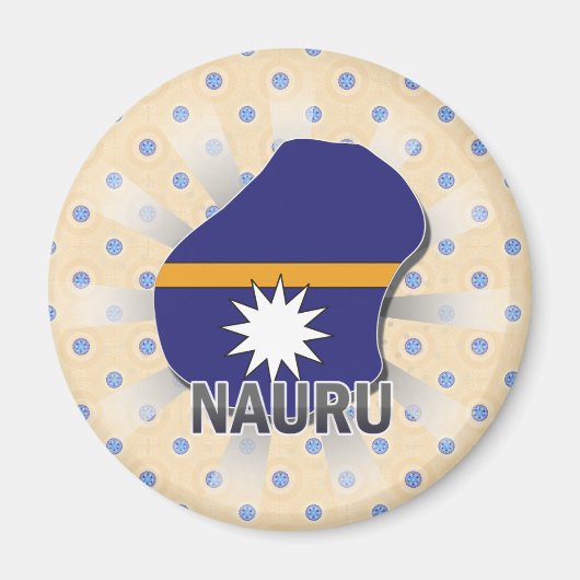 Nauru Vlaggenkaart 2.0 Magneet (Voorkant)