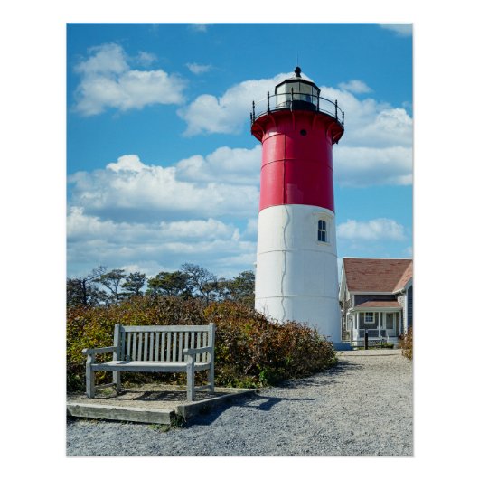 Nauset Beach vuurtoren op Cape Cod Perfect Poster (Voorkant)