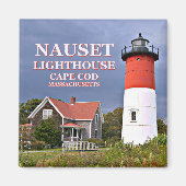 Nauset licht, Cape Cod, Massachusetts magneet (Voorkant)