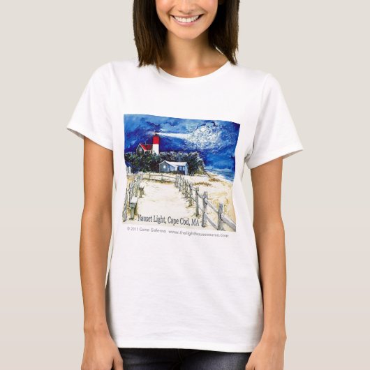Nauset Light Cape Cod, Ma. T-shirt (Voorkant)