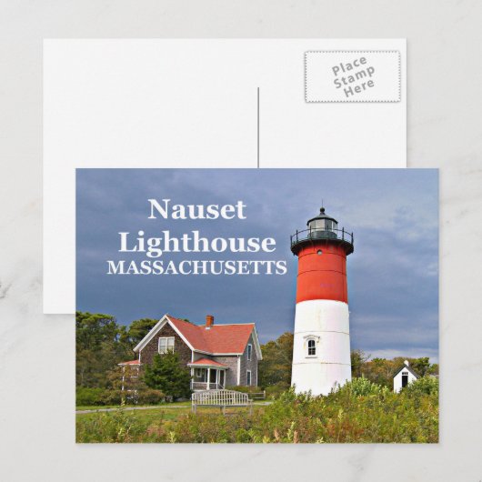 Nauset Light, Cape Cod, Massachusetts Briefkaart (Voorkant / Achterkant)