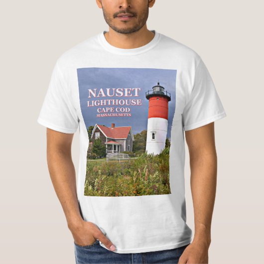Nauset Light, Cape Cod, Massachusetts Lighthouse T-shirt (Voorkant)