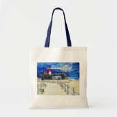 Nauset Light Conferering met de maan Tote Bag (Voorkant)