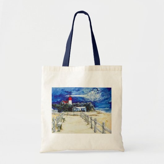 Nauset Light Conferering met de maan Tote Bag (Voorkant)