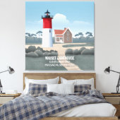 Nauset Lighthouse Canvas Afdruk (Insitu (Slaapkamer))