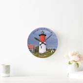 Nauset Lighthouse, Cape Cod MA Wall Clock Ronde Klok (Huis)