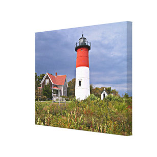 Nauset Lighthouse, Cape Cod Mass Canvas Afdrukken