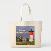 Nauset Lighthouse, Cape Cod Massachusetts Canvas t Grote Tote Bag (Voorkant)