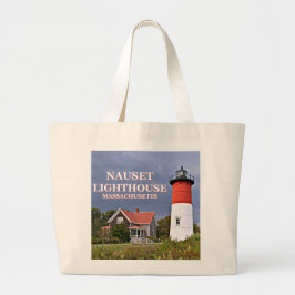 Nauset Lighthouse, Cape Cod Massachusetts Canvas t Grote Tote Bag