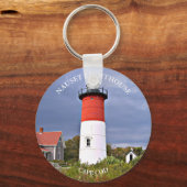 Nauset Lighthouse, Cape Cod Massachusetts Key Ring Sleutelhanger (Voorkant)