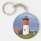 Nauset Lighthouse, Cape Cod Massachusetts Key Ring Sleutelhanger (Voorkant)