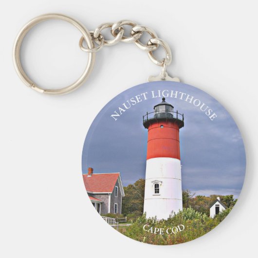 Nauset Lighthouse, Cape Cod Massachusetts Key Ring Sleutelhanger (Voorkant)