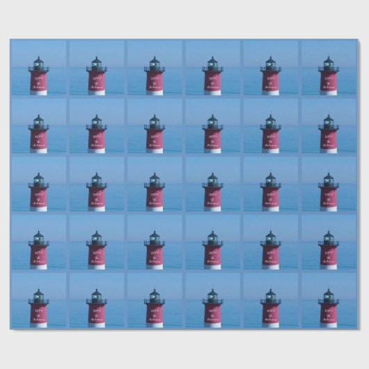 Nauset Lighthouse Dated Family Cape Cod Nautical Cadeaupapier (Vlak)