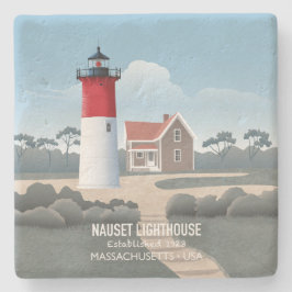 Nauset Lighthouse Stenen Onderzetter