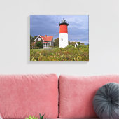 Nauset Vuurtoren, Cape Cod Mass Canvas Print (Insitu (Woonkamer))