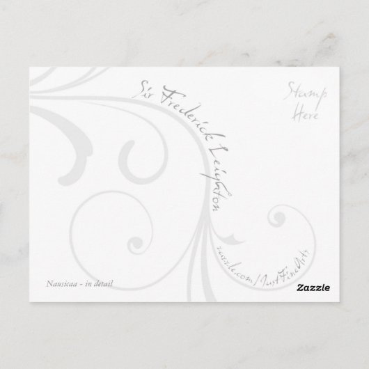 Nausicaa in detail - Lord Frederick Leighton Briefkaart (Achterkant)