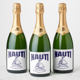 nauti bachelorette party last sail sparkling wijnetiket