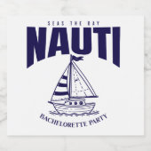 nauti bachelorette party last sail sparkling wijnetiket (Enkel label)