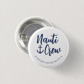 Nauti Bemanning Anker Zeemans Afscheidsceremonie v Ronde Button 3,2 Cm (Voorkant /achterkant)