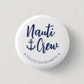 Nauti Bemanning Anker Zeemans Afscheidsceremonie v Ronde Button 3,2 Cm (Voorkant)