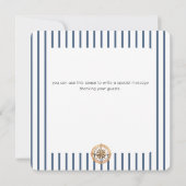 Nauti Bouy Baby Shower Sailboat Watercolor Bedankkaart (Achterkant)