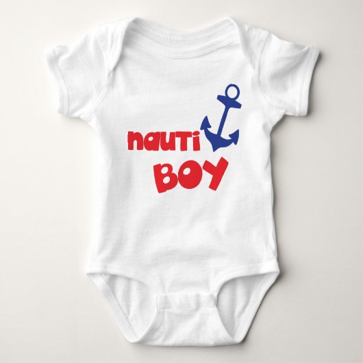 Nauti Boy, Boat Anchor, Sailor, Sailing, Nautical Romper (Voorkant)