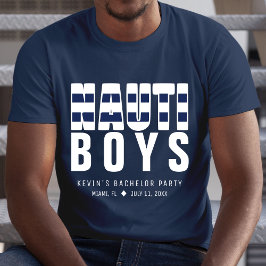 Nauti Boys Nautische Grappige Bachelor Party T-shirt