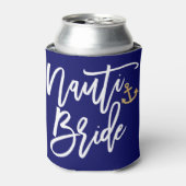 Nauti Bruid Grappig Scheepvaart Bachelorette Feest Blikjeskoeler (Blikje Voorkant)