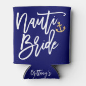 Nauti Bruid Grappig Scheepvaart Bachelorette Feest Blikjeskoeler (Voorkant)
