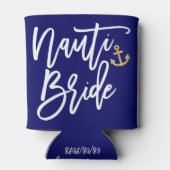 Nauti Bruid Grappig Scheepvaart Bachelorette Feest Blikjeskoeler (Achterkant)