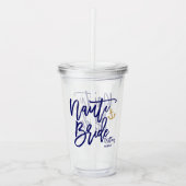 Nauti Bruid Grappige Kust Afscheidsceremonie Bruid Acryl Drinkbeker (Voorkant)