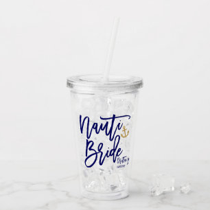 Nauti Bruid Grappige Kust Afscheidsceremonie Bruid Acryl Drinkbeker