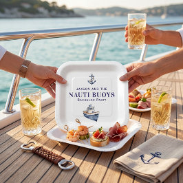 Nauti Buoy Verlovingsfeest Waterverf Nautilus Papieren Bordje