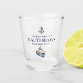 Nauti Buoy's Zeeanker Boot Bachelorfeest Shot Glas (Voorkant)