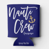 Nauti Crew Bruidsmeisje Nautische Bachelorette Fee Blikjeskoeler (Achterkant)