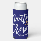 Nauti Crew | Grappige Naamse Bruidsmeisjes Seltzer Blikjeskoeler (Seltzer Voorkant)