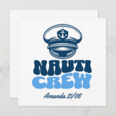 nauti crew retro blue kaart (Voorkant / Achterkant)