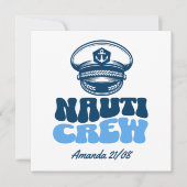 nauti crew retro blue kaart (Voorkant)