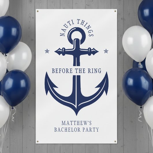 Nauti Dingen Voor de Ring Anker Bachelorfeest Spandoek